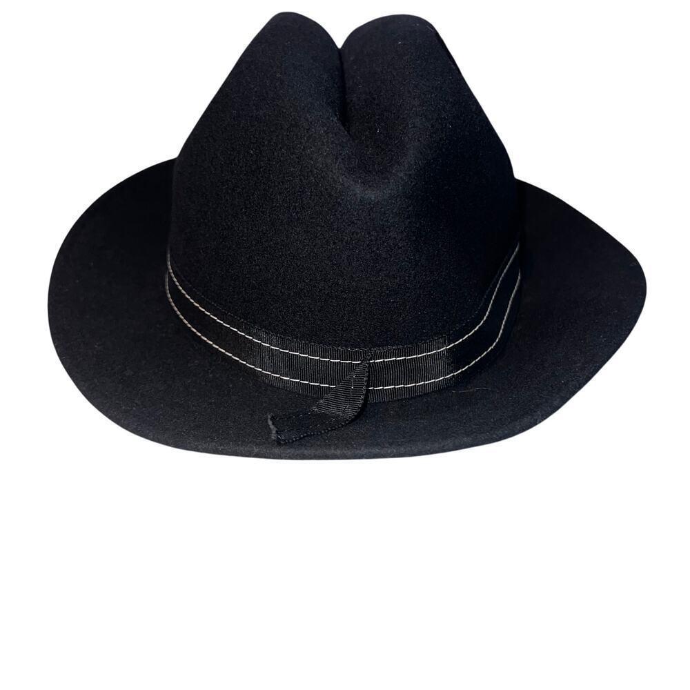 Geo. Bollman & Co.‎ doeskin fedora gothic western vintage hat, USA